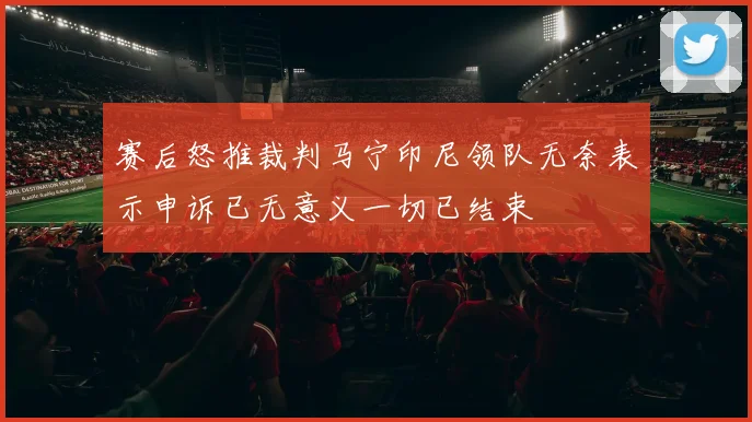 赛后怒推裁判马宁印尼领队无奈表示申诉已无意义一切已结束
